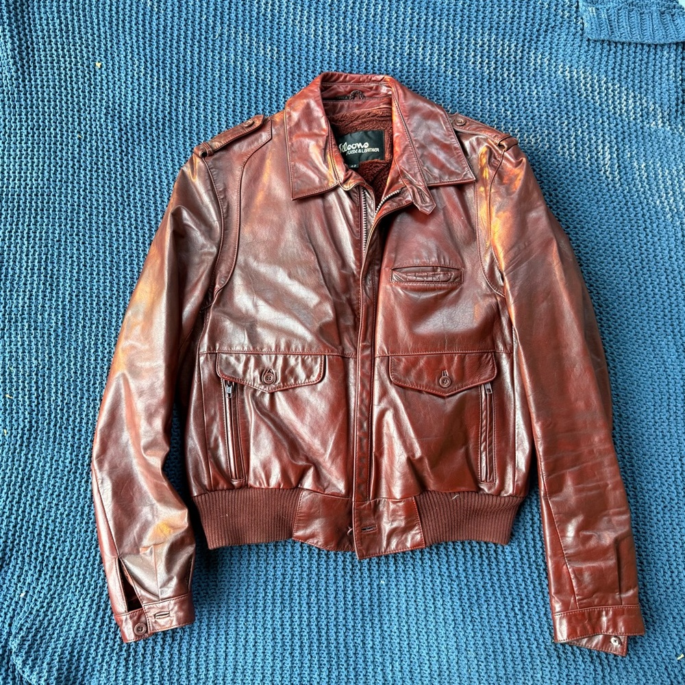 Vintage Wilsons Leather Jacket Mens 42 Bomber Motorcycle Adventure 80s Lined